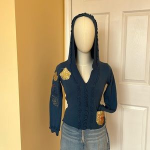 Ladies Hoodie, Embroidered, with One Pocket Size XS, made in Turkey